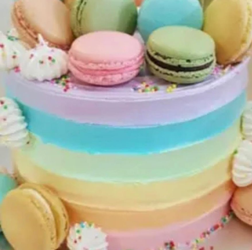 Macroon Delight Cake — custom cake by Zugar Coma Zweetz