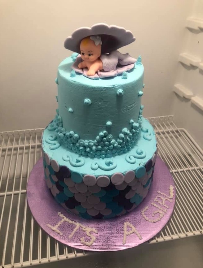 Mermaid Love Reveal Cake — custom cake by Zugar Coma Zweetz
