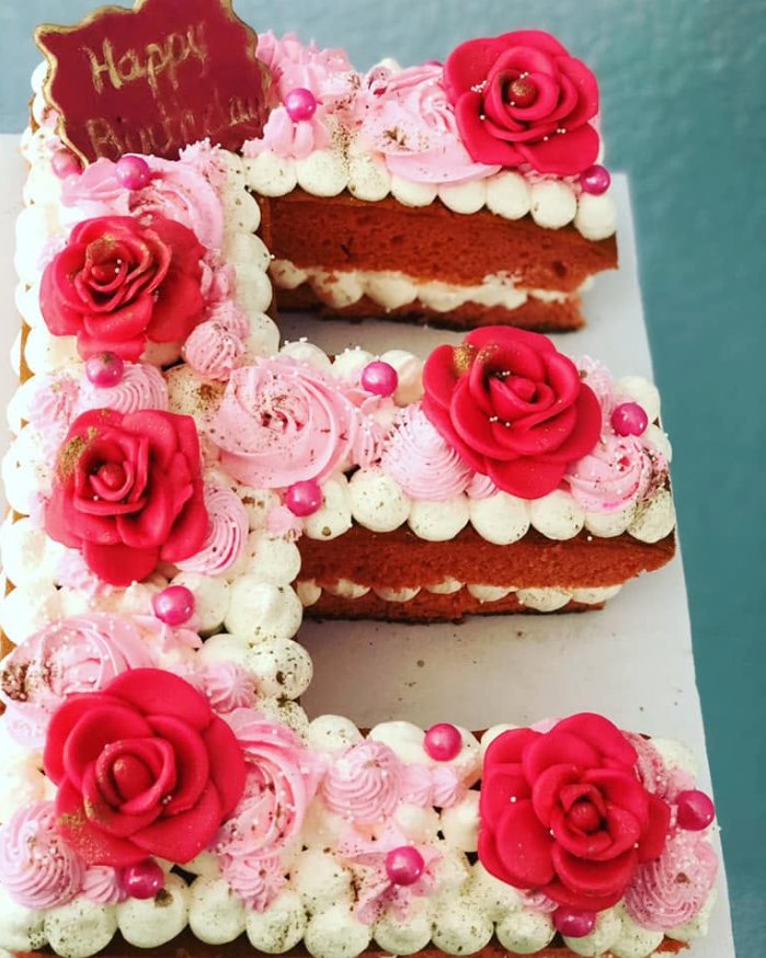 Pinks Birthday Cake — custom cake by Zugar Coma Zweetz